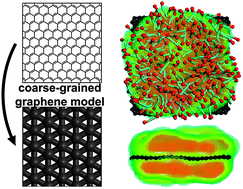 Graphical abstract: Dissipative particle dynamics modeling of a graphene nanosheet and its self-assembly with surfactant molecules