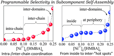 Graphical abstract: Programmable selectivity of metal–imine bond coordination in subcomponent self-assembly of a primary amine based block copolymer