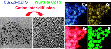 Graphical abstract: Facile synthesis of wurtzite copper–zinc–tin sulfide nanocrystals from plasmonic djurleite nuclei