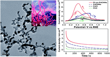 Graphical abstract: Ultra-low loading Pt decorated coral-like Pd nanochain networks with enhanced activity and stability towards formic acid electrooxidation