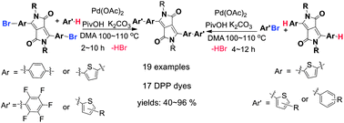 Graphical abstract: C–H activation: making diketopyrrolopyrrole derivatives easily accessible