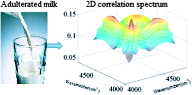 Graphical abstract: Classification of adulterated milk with the parameterization of 2D correlation spectroscopy and least squares support vector machines