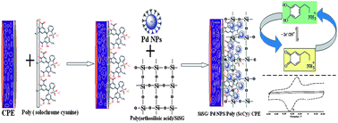 Graphical abstract: Electrochemical detection of dopamine at poly(solochrome cyanine)/Pd nanoparticles doped modified carbon paste electrode and simultaneous resolution in the presence of ascorbic acid and uric acid: a voltammetric method