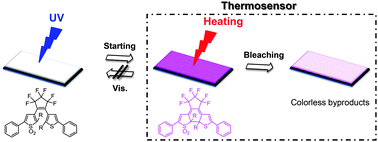 Graphical abstract: Thermal bleaching reactions of photochromic diarylethenes with thiophene-S,S-dioxide for a light-starting irreversible thermosensor