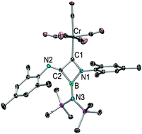 Graphical abstract: Cyclic (amino)(imino)carbene complexes by borylene transfer to isocyanides