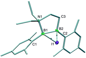 Graphical abstract: Synthesis of a bicyclic diborane by selective boron carbon bond formation