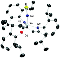 Graphical abstract: A four-coordinate thionitrosyl complex of vanadium