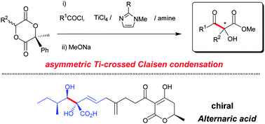 Graphical abstract: Asymmetric Ti-crossed Claisen condensation: application to concise asymmetric total synthesis of alternaric acid