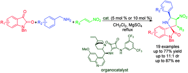 Graphical abstract: Organocatalytic asymmetric multicomponent cascade reaction via 1,3-proton shift and [3+2] cycloaddition: an efficient strategy for the synthesis of oxindole derivatives