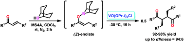 Graphical abstract: Oxovanadium(v)-induced diastereoselective oxidative homocoupling of boron enolates