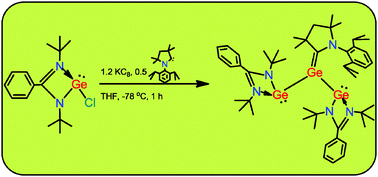 Graphical abstract: A functionalized Ge3-compound with a dual character of the central germanium atom