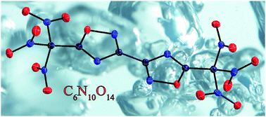 Graphical abstract: 5,5′-Bis-(trinitromethyl)-3,3′-bi-(1,2,4-oxadiazole): a stable ternary CNO-compound with high density