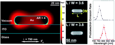 Graphical abstract: Multiphoton photoelectron emission microscopy of single Au nanorods: combined experimental and theoretical study of rod morphology and dielectric environment on localized surface plasmon resonances