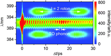 Graphical abstract: Time resolved dynamics of phonons and rotons in solid parahydrogen