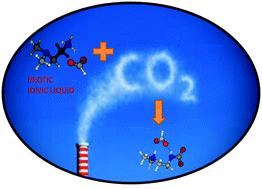 Graphical abstract: Diamino protic ionic liquids for CO2 capture