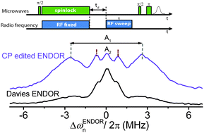 Graphical abstract: Enhanced sensitivity of electron-nuclear double resonance (ENDOR) by cross polarisation and relaxation