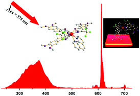Graphical abstract: Efficient red emission from PMMA films doped with 5,6-DTFI europium(iii) complexes: synthesis, structure and photophysical properties