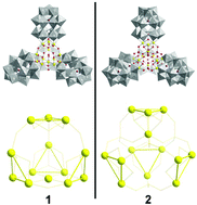 Graphical abstract: Assembly and core transformation properties of two tetrahedral clusters: [FeIII13P8W60O227(OH)15(H2O)2]30− and [FeIII13P8W60O224(OH)12(PO4)4]33−