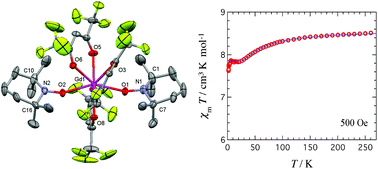 Graphical abstract: Doubly TEMPO-coordinated gadolinium(iii), lanthanum(iii), and yttrium(iii) complexes. Strong superexchange coupling across rare earth ions