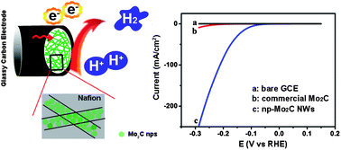 Graphical abstract: A nanoporous molybdenum carbide nanowire as an electrocatalyst for hydrogen evolution reaction