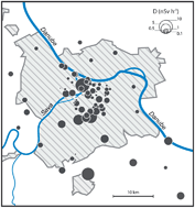 Graphical abstract: Spatial distribution and vertical migration of 137Cs in soils of Belgrade (Serbia) 25 years after the Chernobyl accident