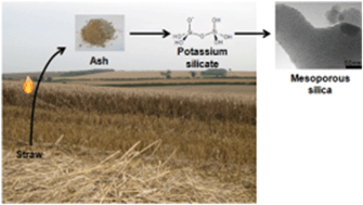 Graphical abstract: Alkali silicates and structured mesoporous silicas from biomass power station wastes: the emergence of bio-MCMs
