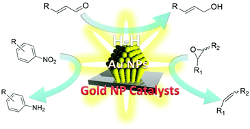 Graphical abstract: Gold nanoparticle catalysts for selective hydrogenations