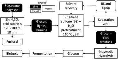 Graphical abstract: Pretreatment of furfural residues with switchable butadiene sulfone in the sugarcane bagasse biorefinery
