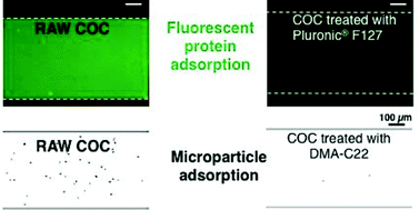 Graphical abstract: New non-covalent strategies for stable surface treatment of thermoplastic chips