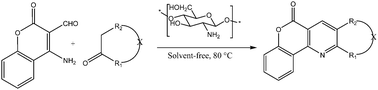 Graphical abstract: Friedlander synthesis of novel benzopyranopyridines in the presence of chitosan as heterogeneous, efficient and biodegradable catalyst under solvent-free conditions