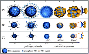 Graphical abstract: Nanoscale effects of silica particle supports on the formation and properties of TiO2 nanocatalysts
