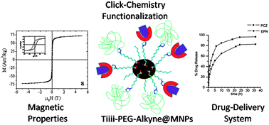 Graphical abstract: Functionalization of PEGylated Fe3O4 magnetic nanoparticles with tetraphosphonate cavitand for biomedical application