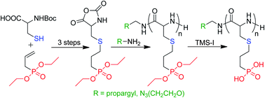 Graphical abstract: Synthesis of end-functionalized phosphate and phosphonate-polypeptides by ring-opening polymerization of their corresponding N-carboxyanhydride