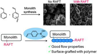 Graphical abstract: Porous, functional, poly(styrene-co-divinylbenzene) monoliths by RAFT polymerization