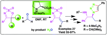 Graphical abstract: l-Proline catalyzed highly efficient synthesis of Z-5-alkylidene cyclic sulfamidate imines: an easy access to 5-alkyl-substituted cyclic sulfamidate imines