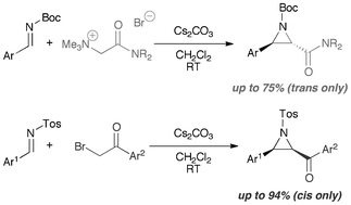 Graphical abstract: Scope and limitations of diastereoselective aziridination reactions using stabilised ammonium ylides or α-bromo carbonyl nucleophiles