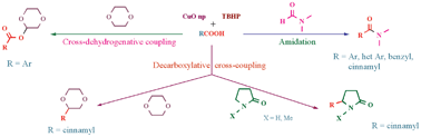 Graphical abstract: Copper catalyzed cross-coupling reactions of carboxylic acids: an expedient route to amides, 5-substituted γ-lactams and α-acyloxy esters