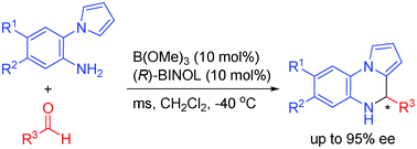 Graphical abstract: Chiral boron Lewis acid-catalyzed asymmetric synthesis of 4,5-dihydropyrrolo[1,2-a]quinoxalines