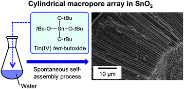 Graphical abstract: Template-free fabrication of a cylindrical macropore array in SnO2