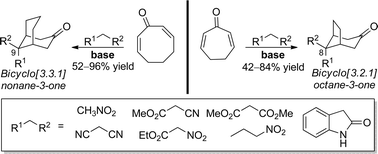 Graphical abstract: Expedient synthesis of bicyclo[3.2.1]octanes and bicyclo[3.3.1]nonanes via the double Michael addition to cyclic dienones