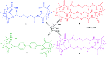 Graphical abstract: The exploration of Kemp's triacid (KTA) as the core for the synthesis of 3-fold symmetric 23-cyclophane, 22-cyclophane and novel linker directed designs