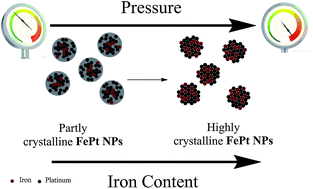 Graphical abstract: High pressure synthesis of FePt nanoparticles with controlled morphology and Fe content