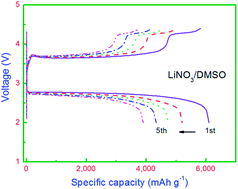 Graphical abstract: An optimized LiNO3/DMSO electrolyte for high-performance rechargeable Li–O2 batteries