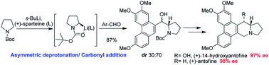 Graphical abstract: Total synthesis of phenanthroindolizidine alkaloids via asymmetric deprotonation of N-Boc-pyrrolidine