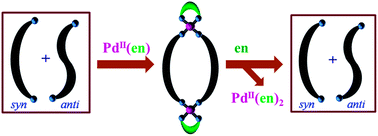Graphical abstract: Palladium(ii) induced complete conformational enrichment of the syn isomer of N,N′-bis(4-pyridylformyl)piperazine
