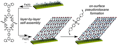 Graphical abstract: Programmable multilayers of nanometer-sized macrocycles on solid support and stimuli-controlled on-surface pseudorotaxane formation