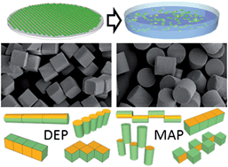 Graphical abstract: Field-directed assembly of patchy anisotropic microparticles with defined shape