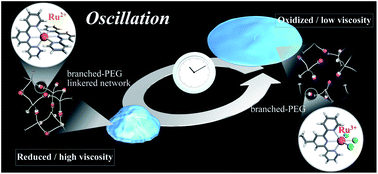 Graphical abstract: Autonomous viscosity oscillation via metallo-supramolecular terpyridine chemistry of branched poly(ethylene glycol) driven by the Belousov–Zhabotinsky reaction