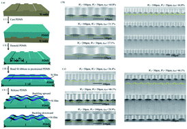 Graphical abstract: Controllable wrinkle configurations by soft micro-patterns to enhance the stretchability of Si ribbons