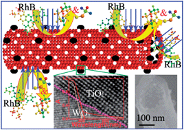 Graphical abstract: WO3 nanoparticles decorated on both sidewalls of highly porous TiO2 nanotubes to improve UV and visible-light photocatalysis